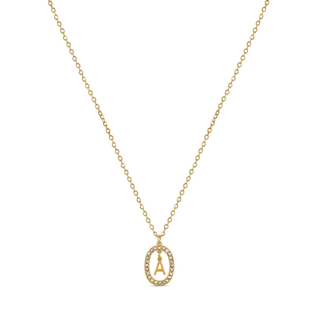 Colar Letra Inicial Prism Banhado em Ouro 18K