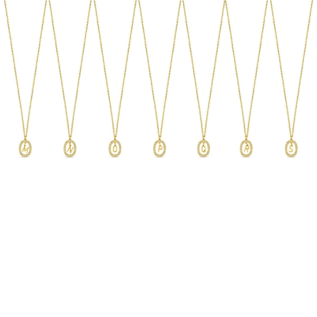 Colar Letra Inicial Prism Banhado em Ouro 18K