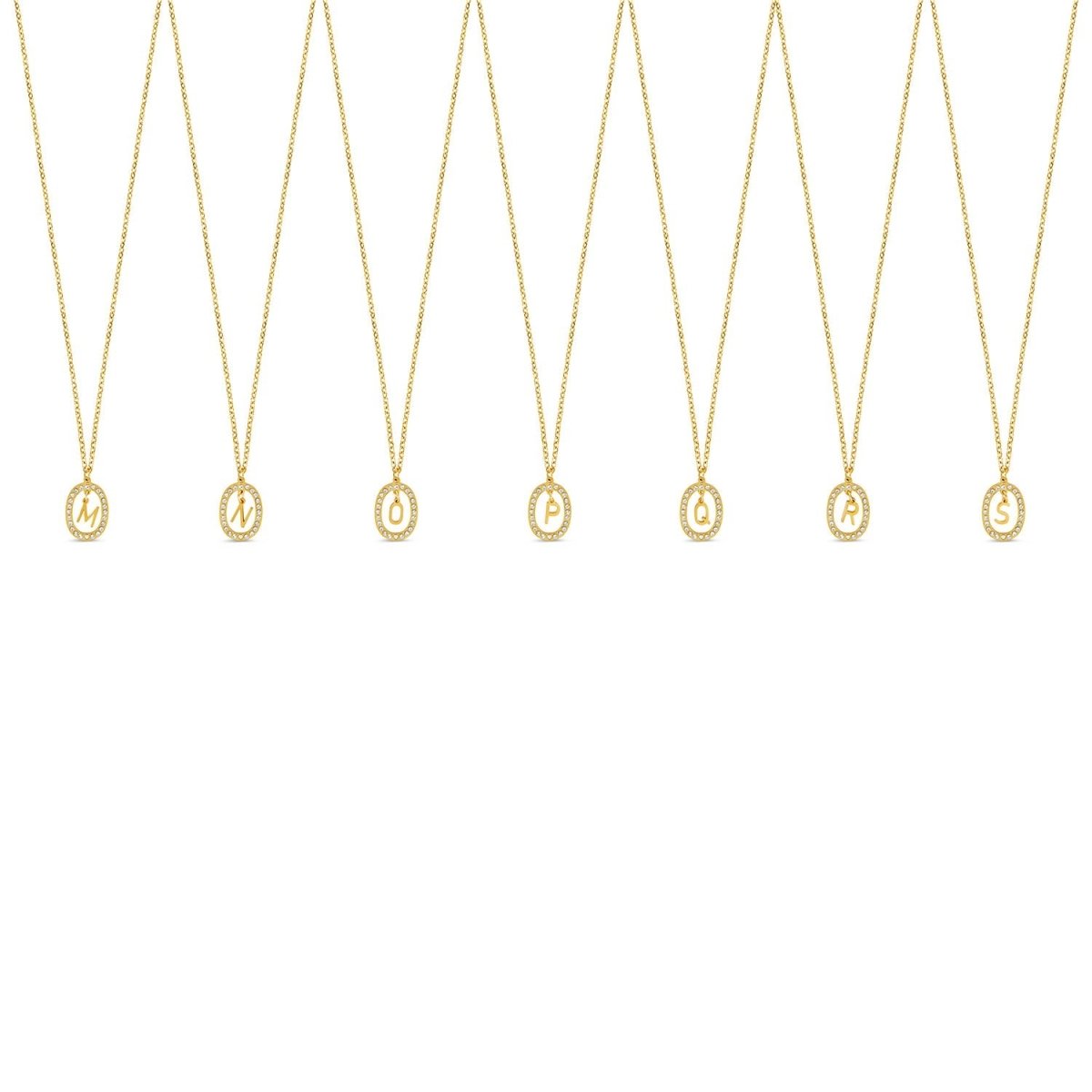 Colar Letra Inicial Prism Banhado em Ouro 18K