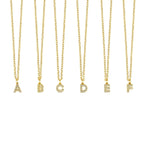 Colar Letra Inicial Stone Banhado em Ouro 18K