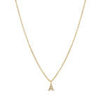 Colar Letra Inicial Stone Banhado em Ouro 18K
