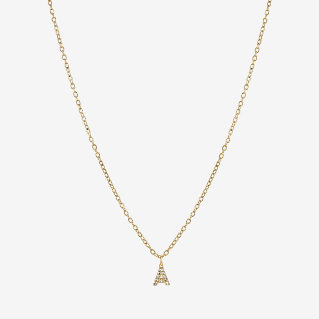 Colar Monograma Stone Banhado em Ouro 18K