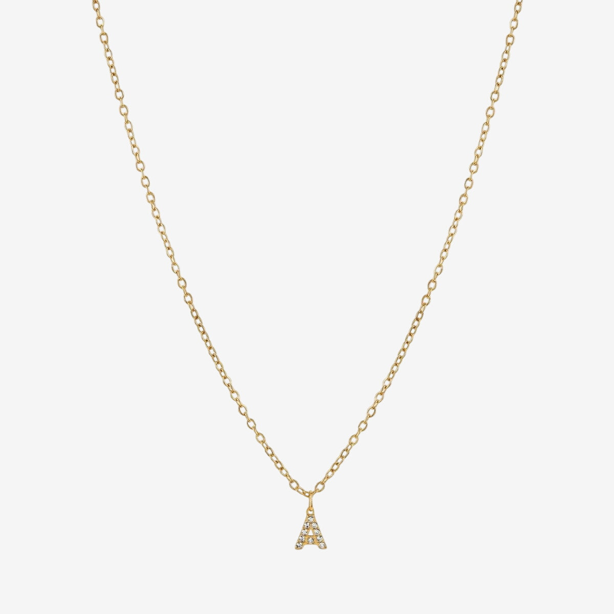 Colar Monograma Stone Banhado em Ouro 18K