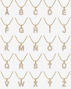 Colar Letra Inicial Zircônia Banhado em Ouro 18K