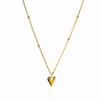 Colar Life Love Coração Banhado em Ouro 18K
