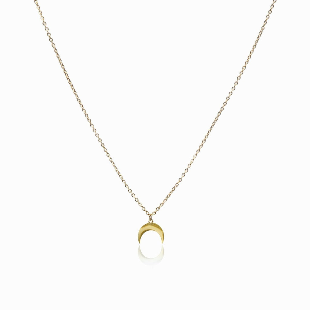 Colar Lua Pingente Banhado em Ouro 18K
