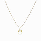 Colar Lua Pingente Banhado em Ouro 18K