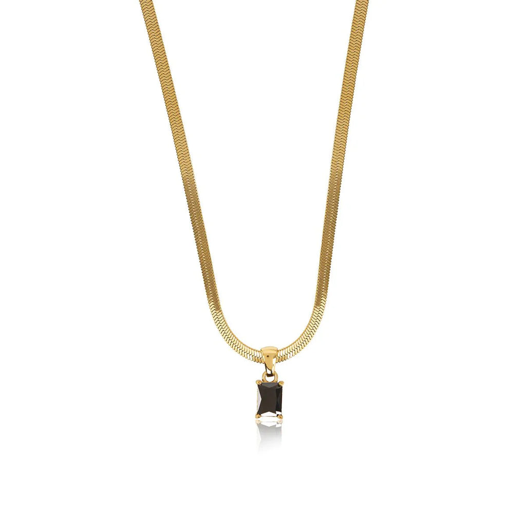 Colar Malha Pingente Riviera Banhado em Ouro 18k