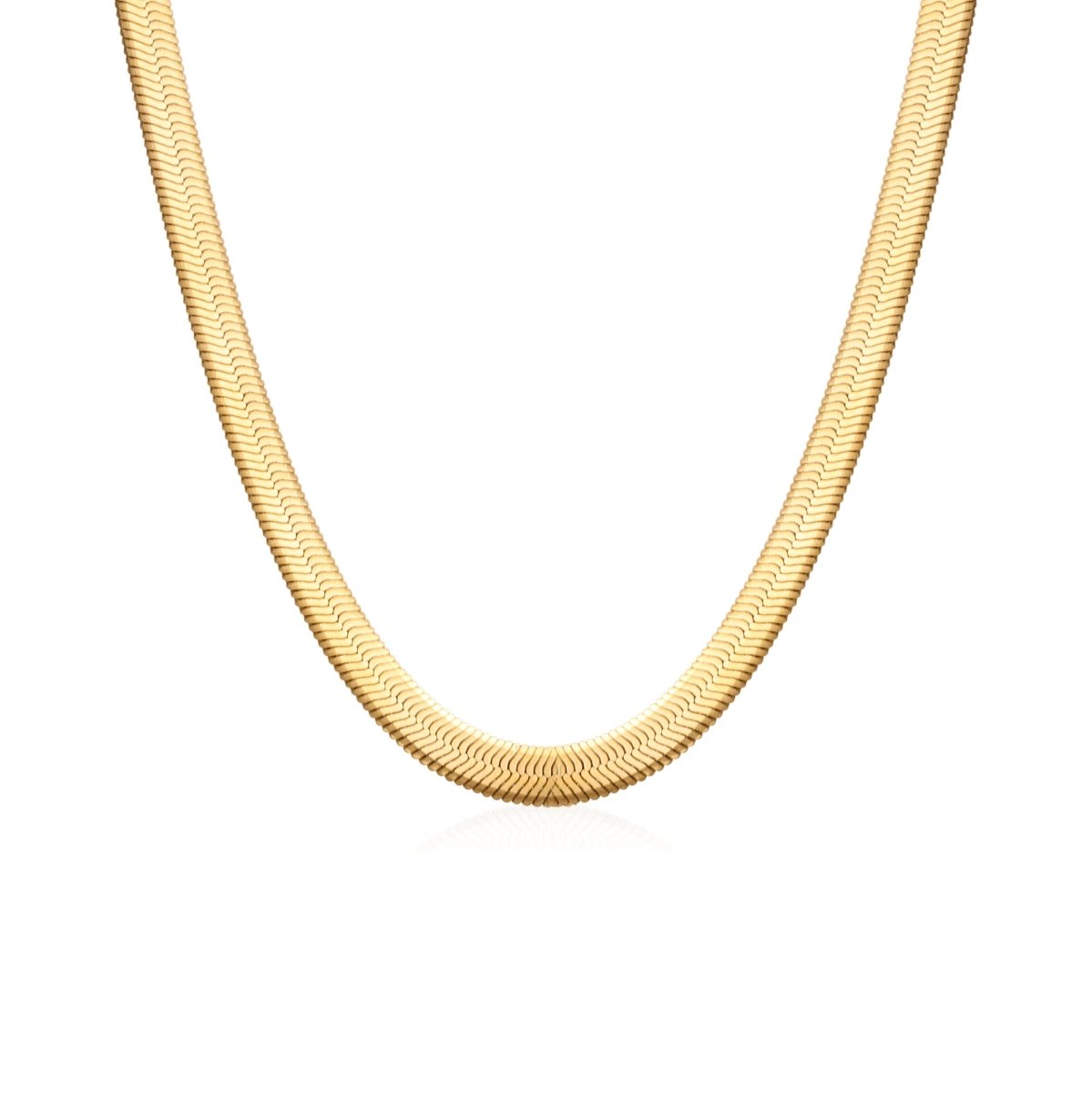 Colar Malha Snake Dourado Banhado em Ouro 18K
