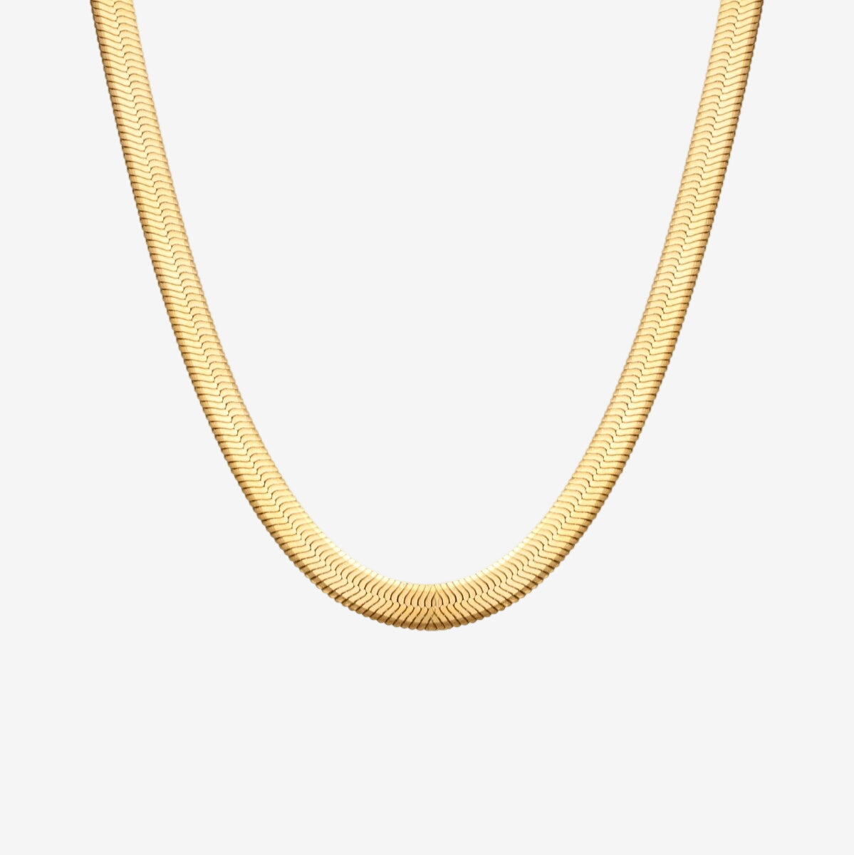 Colar Creta Malha Snake Banhado em Ouro 18K
