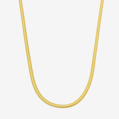Colar Corfu Malha Snake Fina 2mm Banhado em Ouro 18k