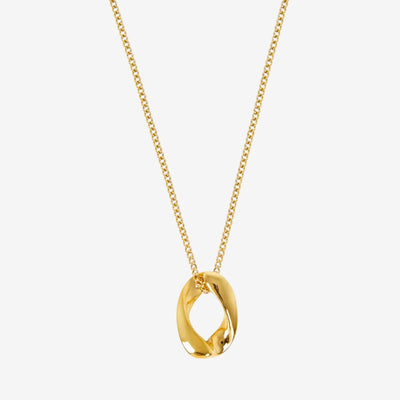 Colar Palmira Pingente Elo Banhado em Ouro 18k