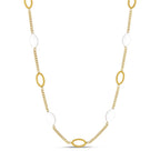 Colar Pingente Oval Angellica Banhado em Ouro 18K