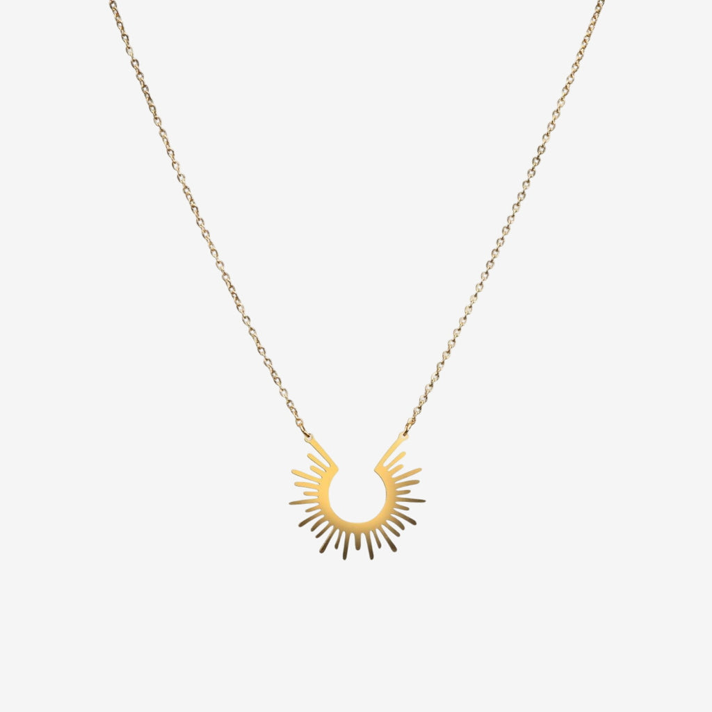 Colar Vega Spike Pingente Banhado em Ouro 18K