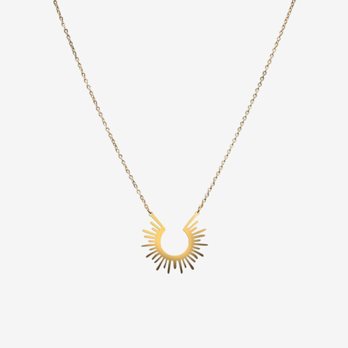 Colar Vega Spike Pingente Banhado em Ouro 18K