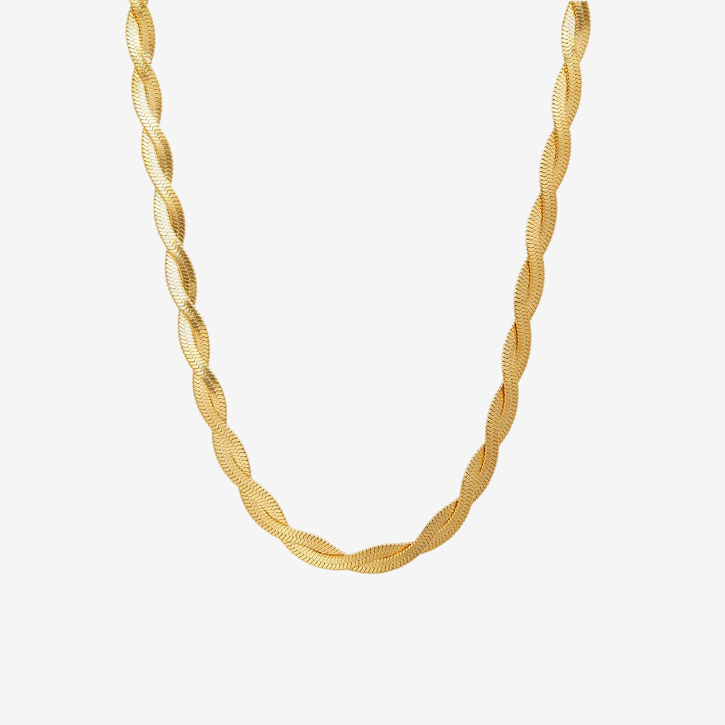 Colar Espiral Twist Banhado em Ouro 18K