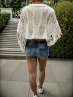 Blusa Sofy - Malha Geométrico Decote Redondo e Mangas Longas