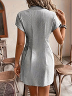 Vestido Camisa Listrado Feminino Elara Stripes - Elegante e Versátil para Mulheres