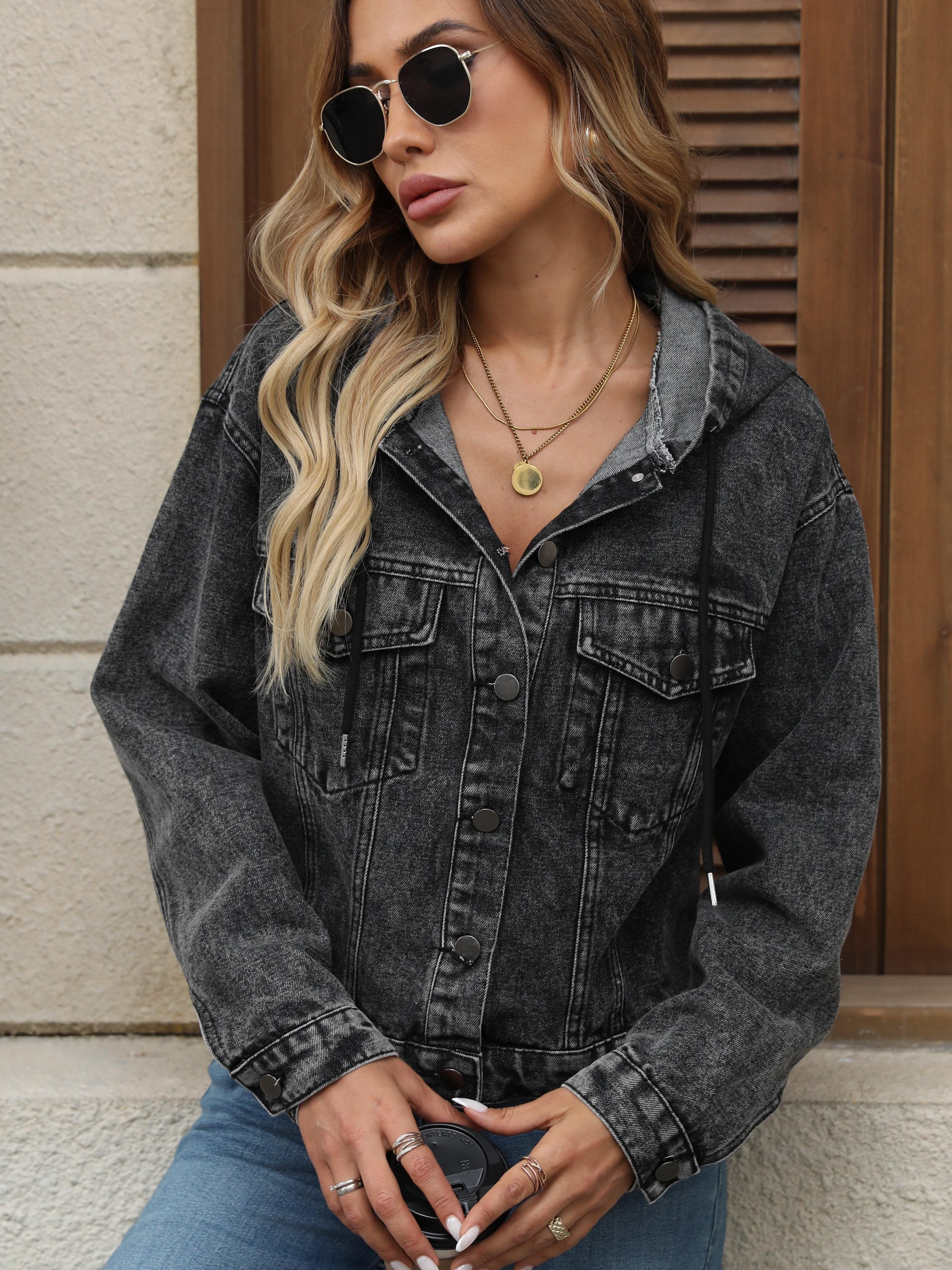 Casaco Onnat Meia Estação Jeans Clássico com Lapela