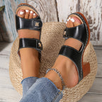 Sandália Plataforma Elegance – Conforto e Estilo com Salto Bloco