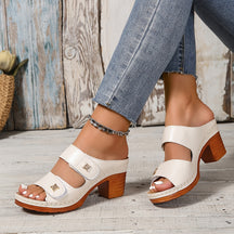 Sandália Salto Bloco Elegance – Conforto e Estilo Versátil