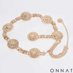 Gold Lioness Vintage Runway Chain Belt ONE SIZE (Adjustable) Jewelry