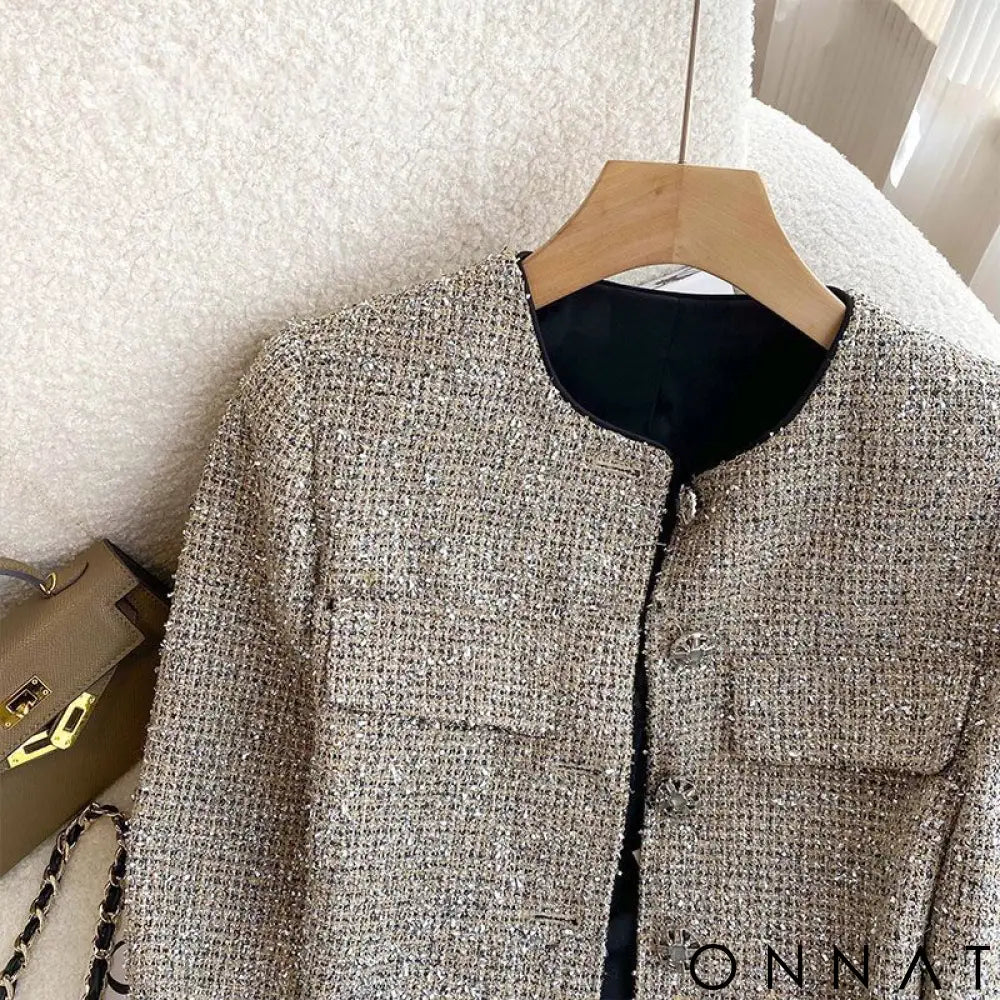 Grey Speckled Tweed Blazer
