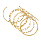 Kit Riviera Pulseiras Elegance & Bracelete Nó Banhado em Ouro 18K