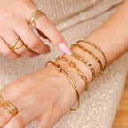 Kit Riviera Pulseiras Elegance & Bracelete Nó Banhado em Ouro 18K