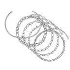 Kit Riviera Pulseiras Elegance & Bracelete Nó - Prata