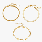 Kit Lumière Pulseiras Essential Banhado em Ouro 18K