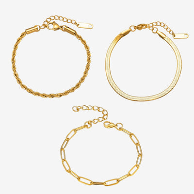 Kit Lumière Pulseiras Essential Banhado em Ouro 18K