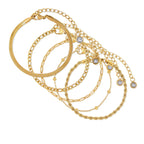Kit Versailles Pulseiras Glamour Zircônias Banhado em Ouro 18K