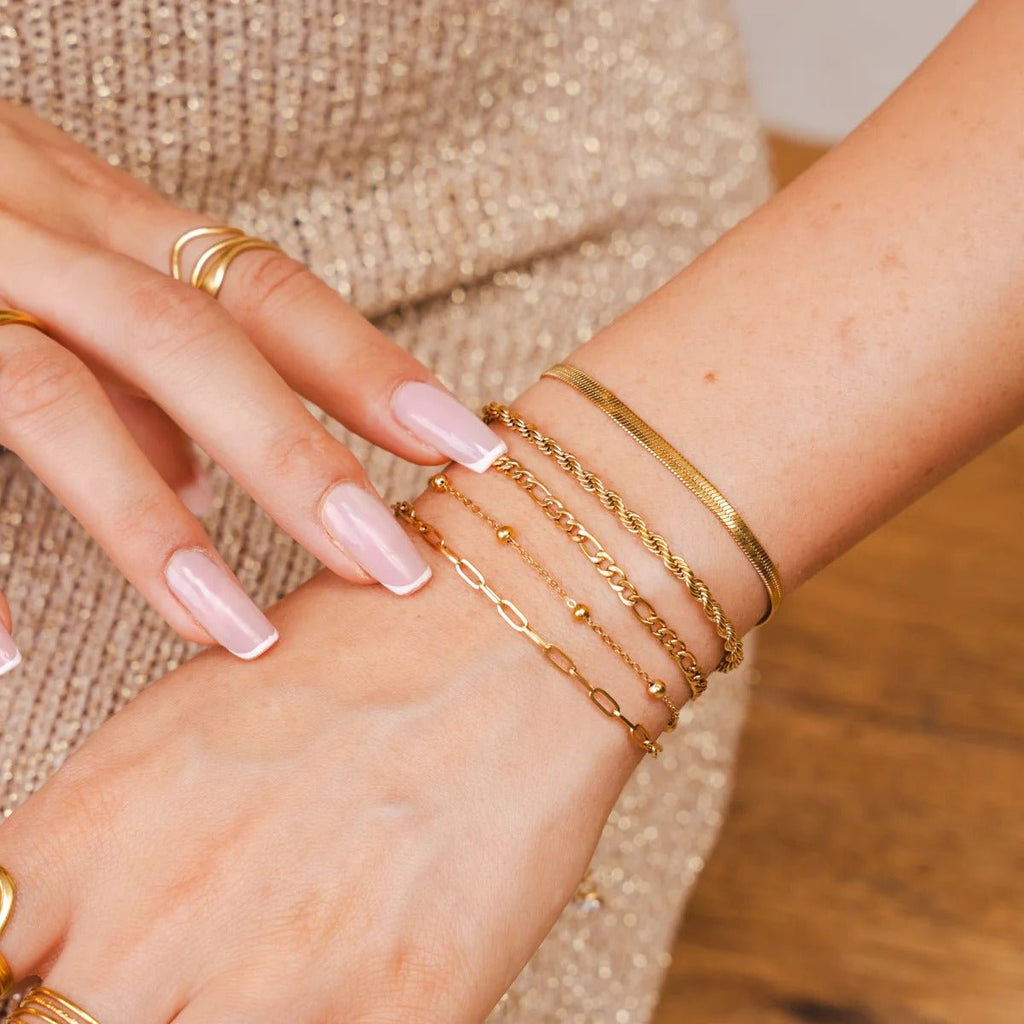 Kit Versailles Pulseiras Glamour Zircônias Banhado em Ouro 18K