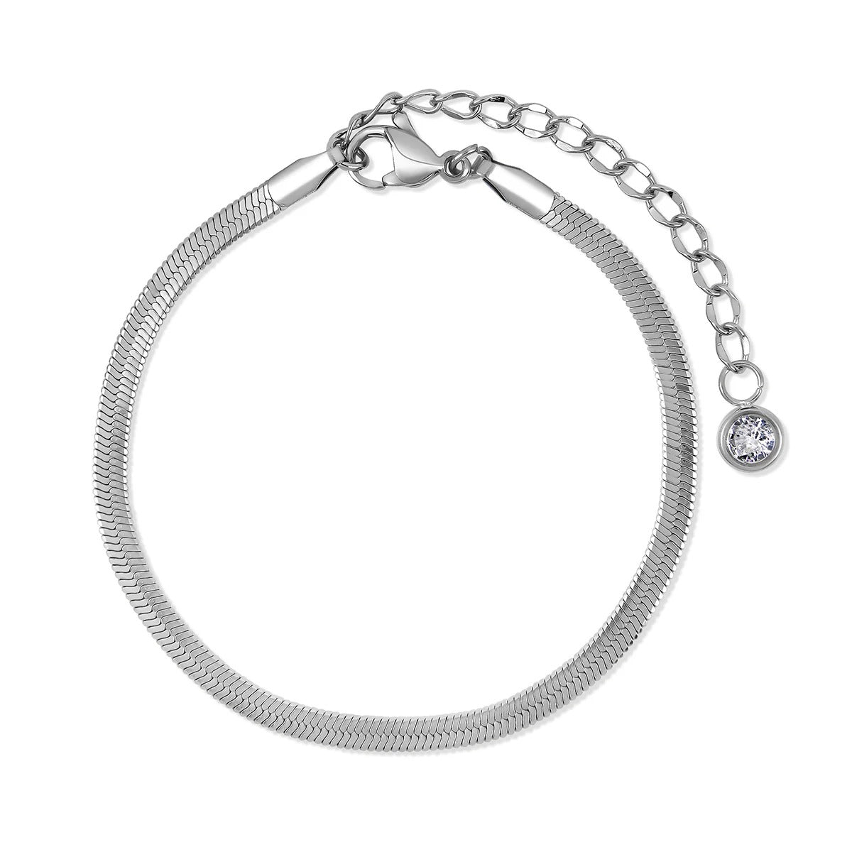 Kit Versailles Pulseiras Glamour Zircônias - Prata
