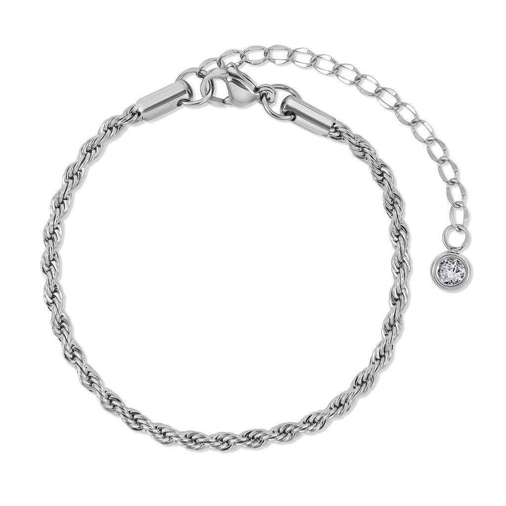 Kit Versailles Pulseiras Glamour Zircônias - Prata