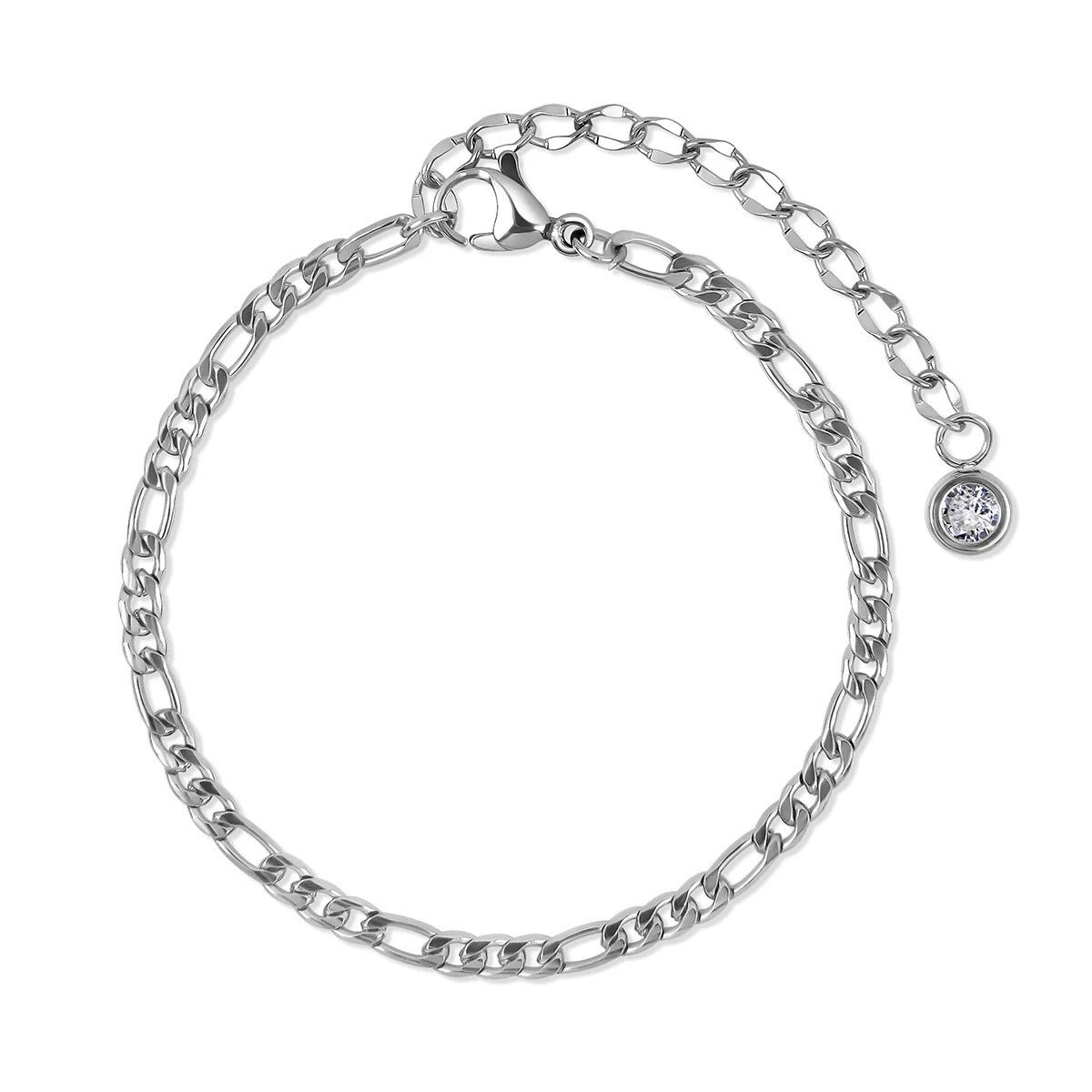 Kit Versailles Pulseiras Glamour Zircônias - Prata