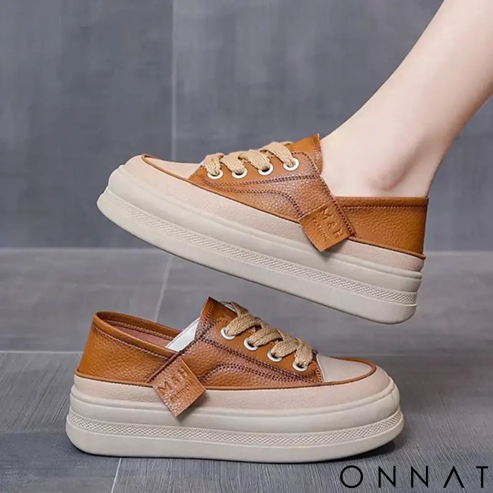 Mocassim Liza - Couro Genuino Marrom / 34 Tênis