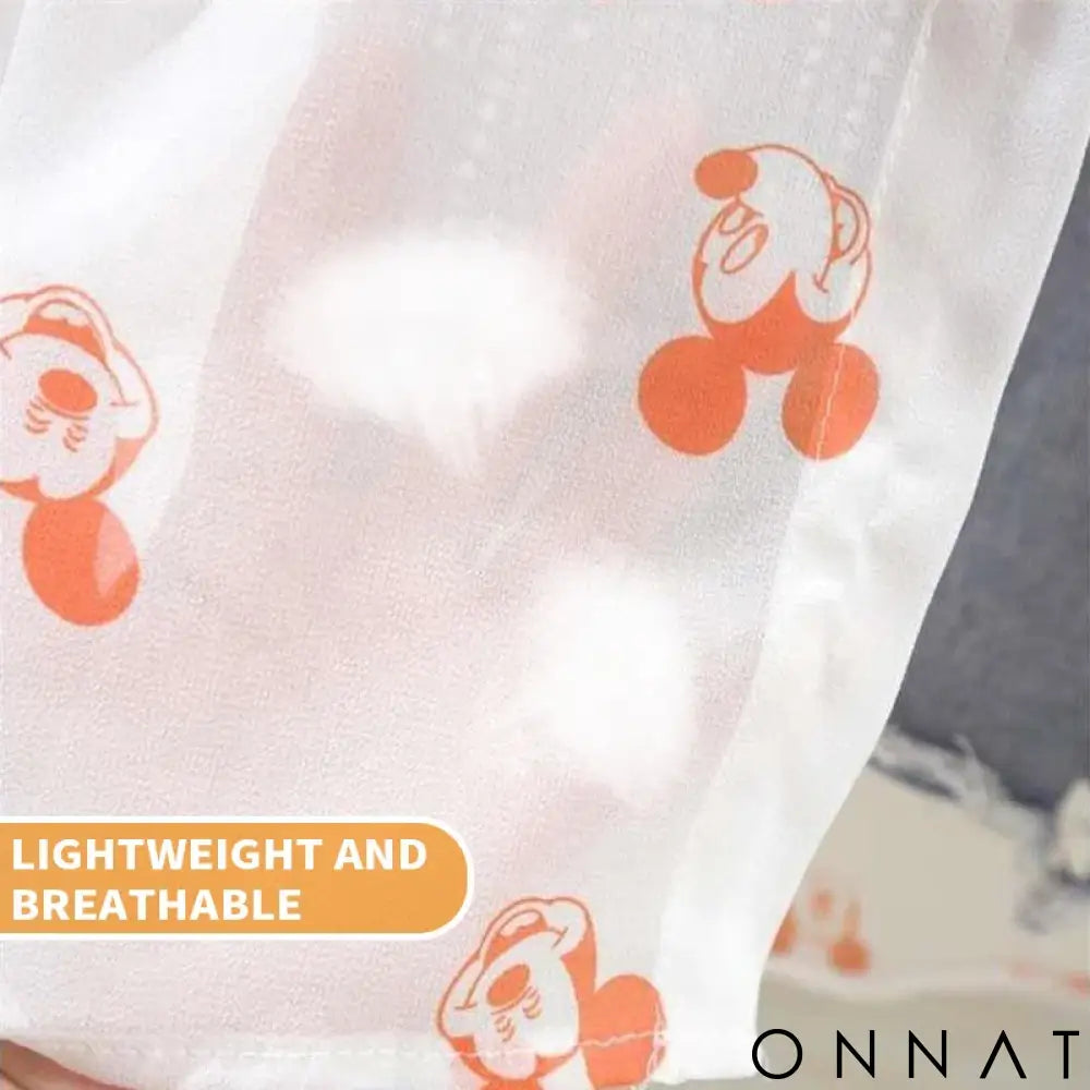 Mickey Mouse Blouse Ladies Long Sleeve Women Shirt Beach Shirts Kawaii Cartoon Summer Disney Clothes Cover-Up Top Casual