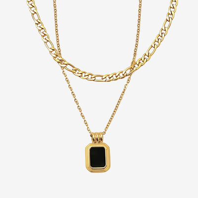 Mix Celeste Colar Banhado em Ouro 18K