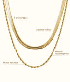 Mix Colar Melina Banhado em Ouro 18k