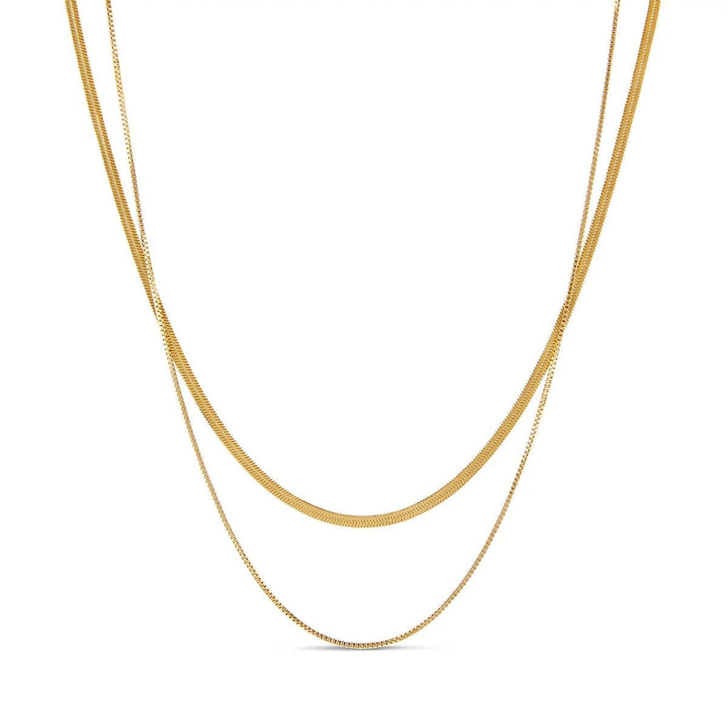 Mix de Colares Essentials Banhado em Ouro 18K