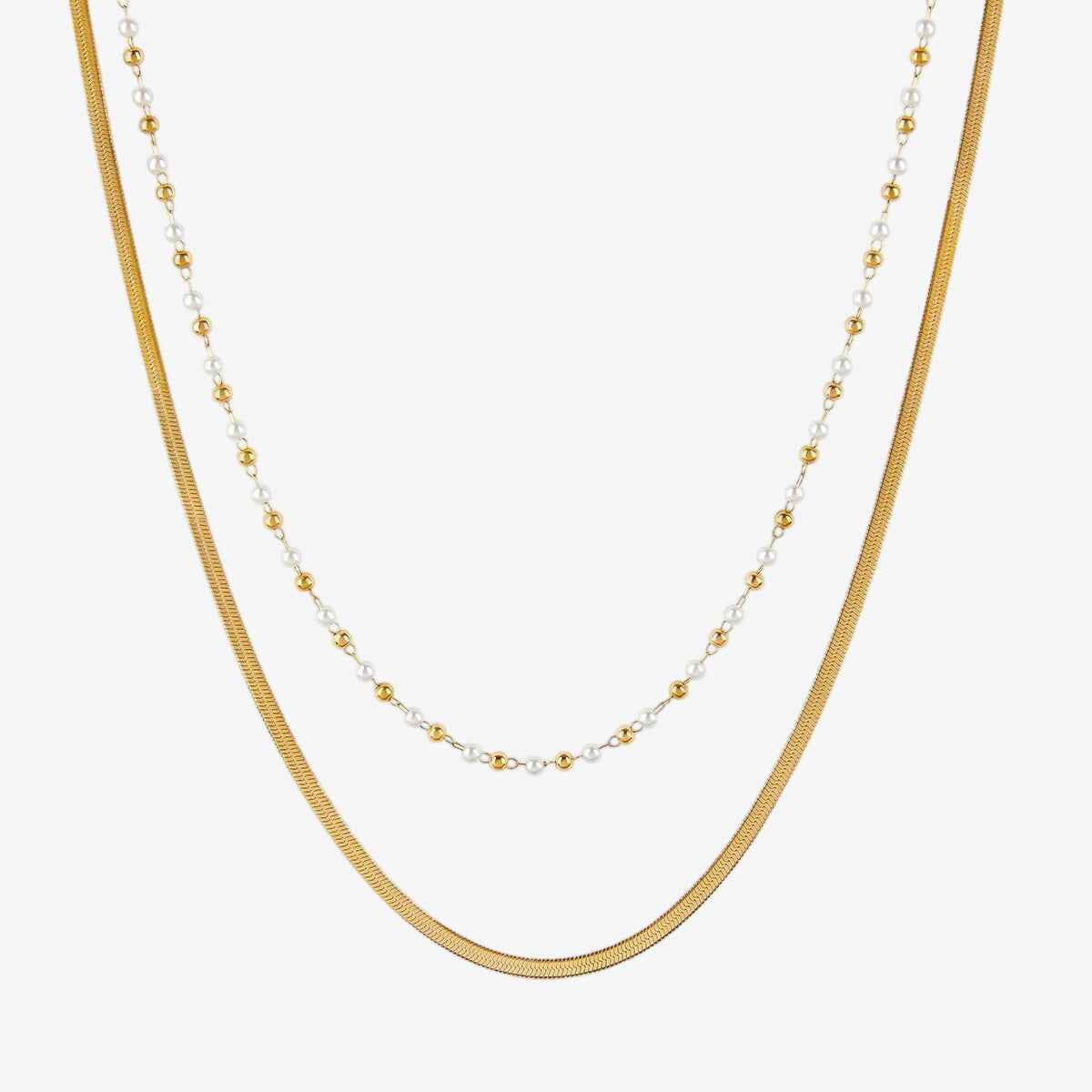Mix Maldivas Colares Pérola Banhado em Ouro 18K