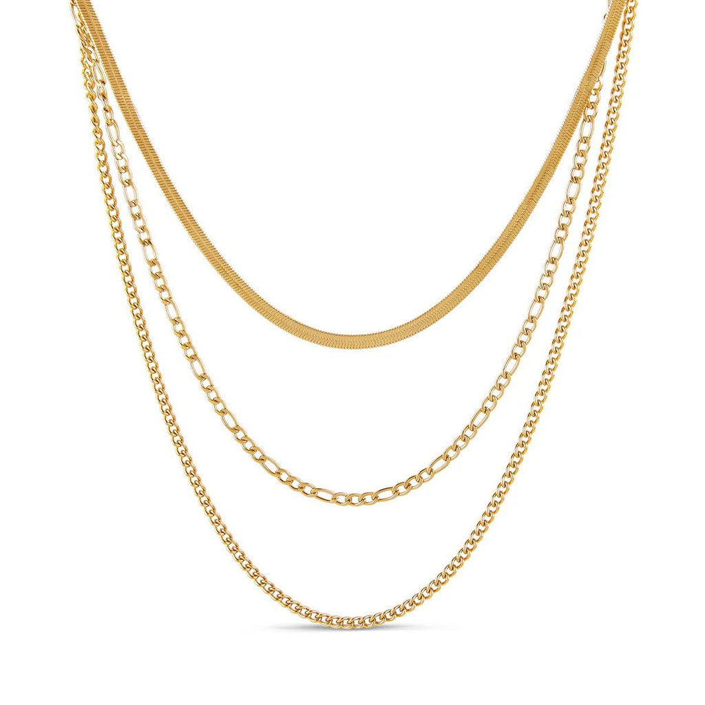 Mix de Correntes Banhado em Ouro 18k