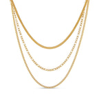 Mix de Correntes Banhado em Ouro 18k