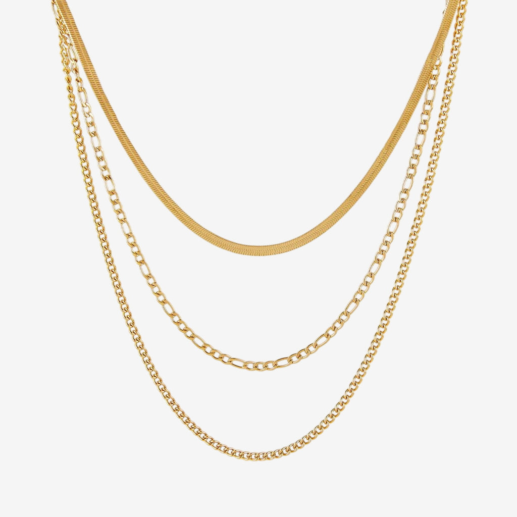 Mix de Correntes Banhado em Ouro 18k