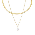 Mix Shine Colar Duplo Banhado em Ouro 18k