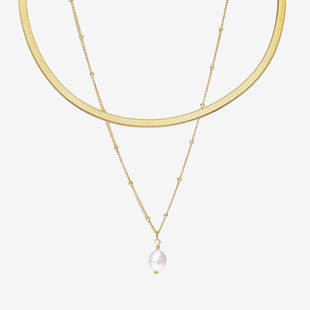 Mix Lumière Colar Duplo Banhado em Ouro 18k