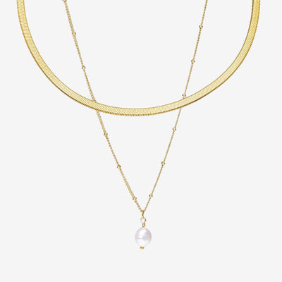 Mix Lumière Colar Duplo Banhado em Ouro 18k