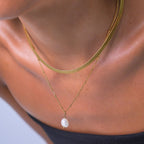 Mix Shine Colar Duplo Banhado em Ouro 18k